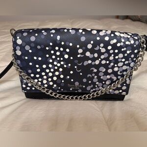 Kate Spade Cameron Soiree Dot Black/Navy Leather Convertible Crossbody Bag
